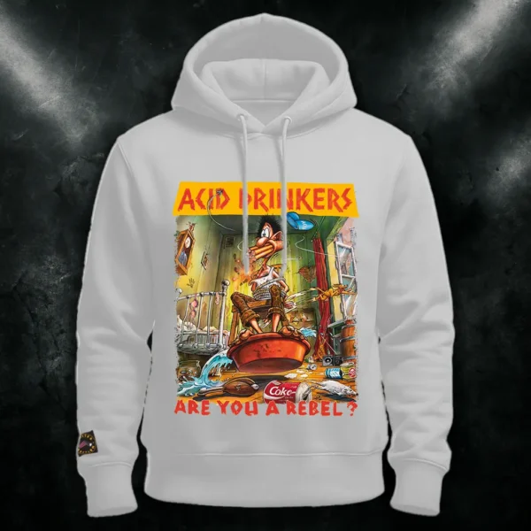 Bluza Acid Drinkers - „Are You A Rebel?” (biała)