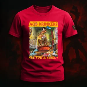 koszulka-acid-drinkers-are-you-a-rebel-czerwona-przod-p Koszulka Acid Drinkers - "Are You A Rebel?" (czerwona)