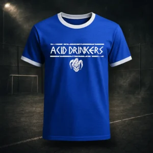 pilkarska-koszulka-acid-drinkers-444-months-of-metal-niebieska-przod Piłkarska koszulka Acid Drinkers - „444 Months of Metal” (niebieska)