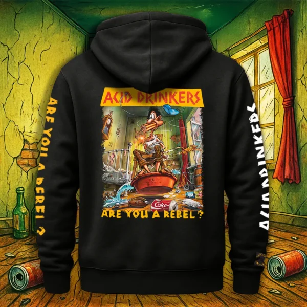 Rozpinana bluza Acid Drinkers - „Are You A Rebel?” (czarna)