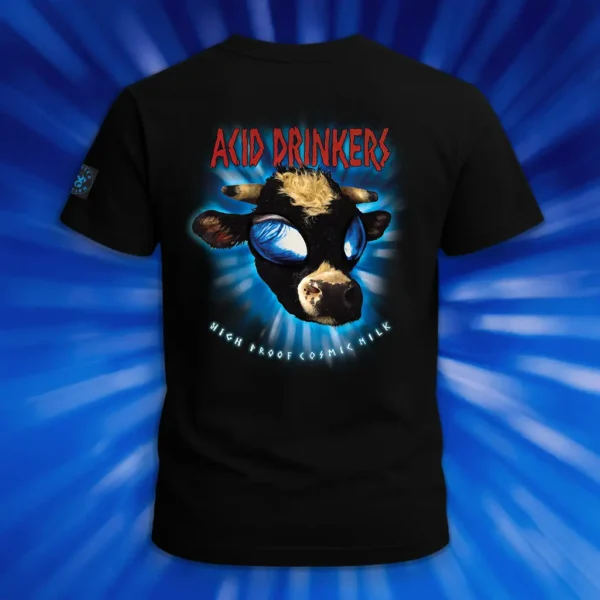 Koszulka Acid Drinkers – „High Proof Cosmic Milk” (czarna)