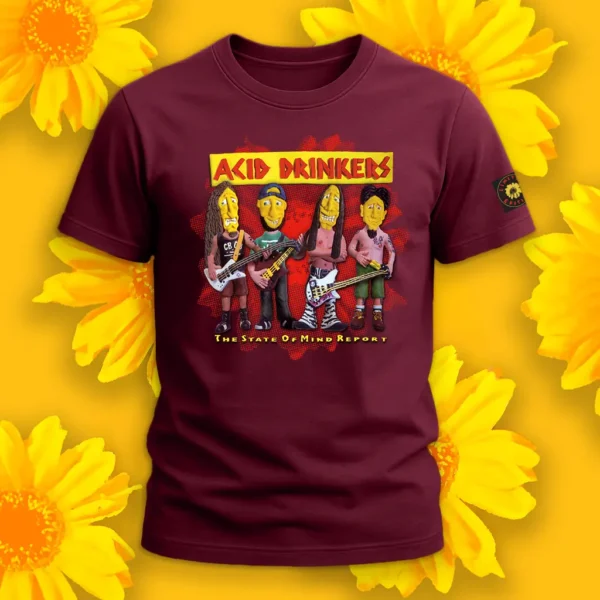 Koszulka Acid Drinkers – „The State Of Mind Report” (bordowa)