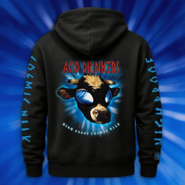 Rozpinana bluza Acid Drinkers – „High Proof Cosmic Milk” (czarna)