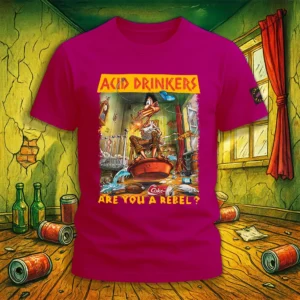 Koszulka Acid Drinkers - "Are You A Rebel?" (różowa)