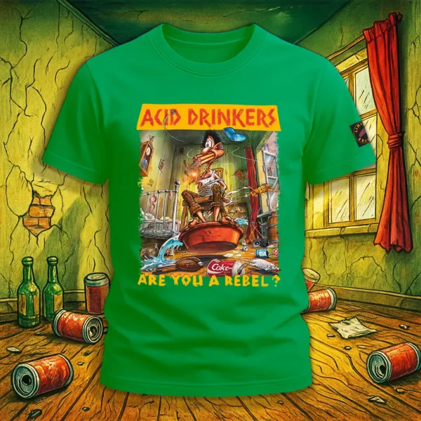 Koszulka Acid Drinkers - "Are You A Rebel?" (zielona)