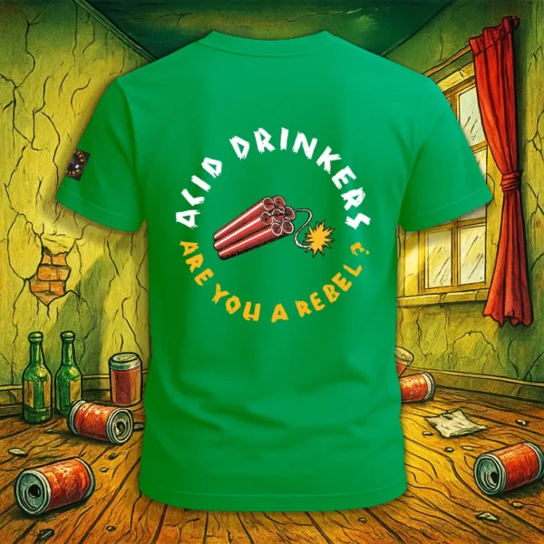 Koszulka Acid Drinkers - "Are You A Rebel?" (zielona)